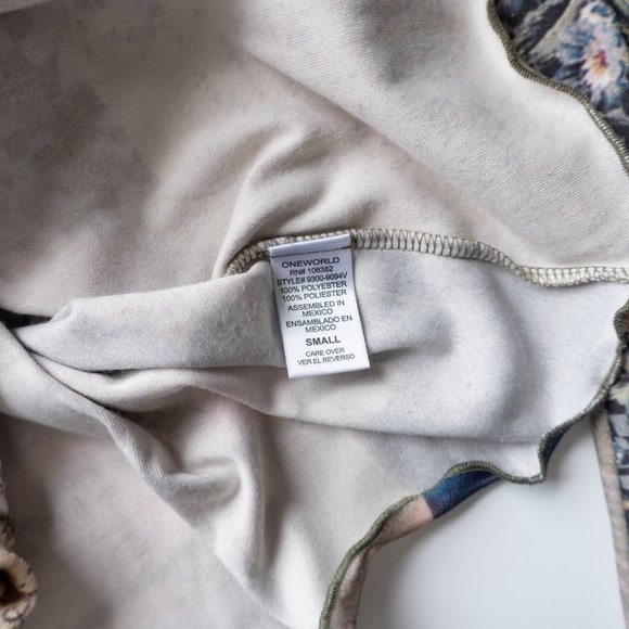 y2k boho fairy patchwork faux suede flare sleeve blouse top by one world - Picture 8 of 9